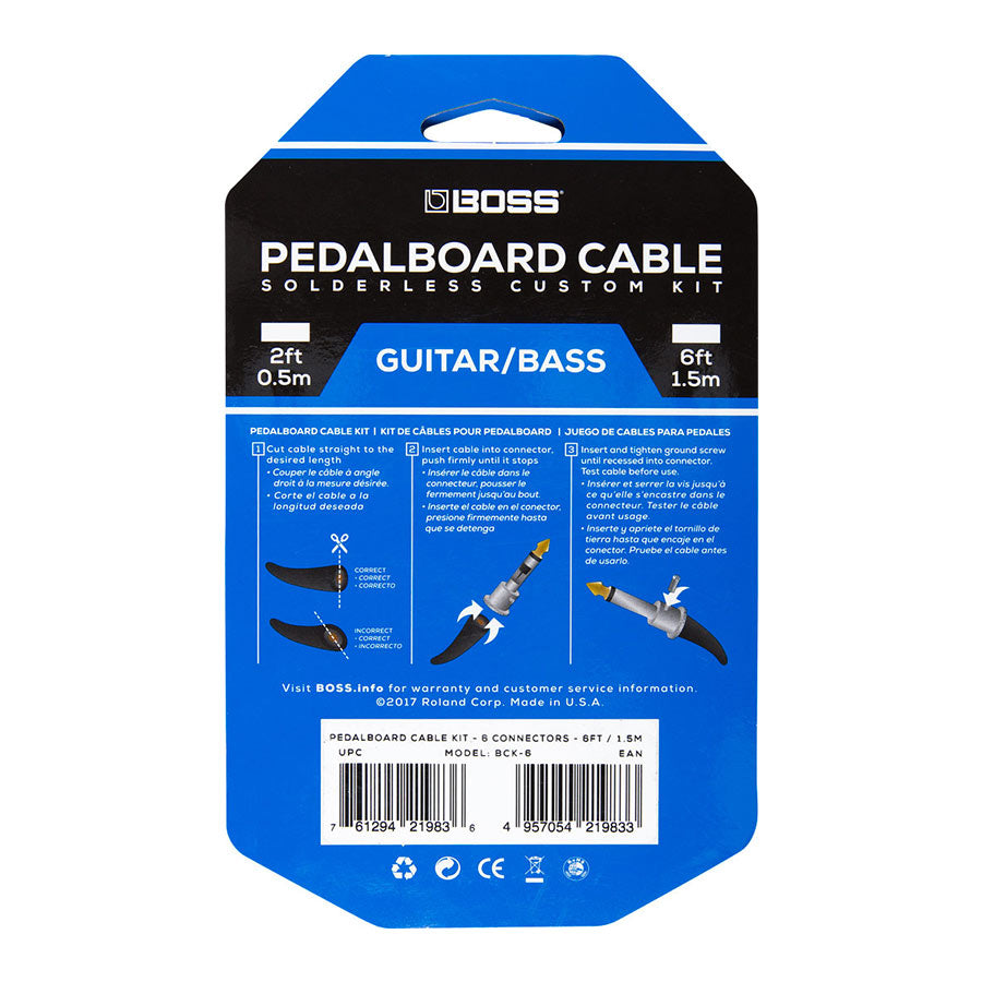 Boss BCK6 Pedalboard Cable Kit 6