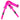 DiMarzio Cliplock Strap - Neon Pink