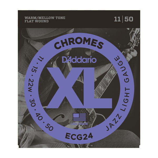 D'Addario ECG24 11-50 Chromes Flatwound Jazz Lite Strings Set