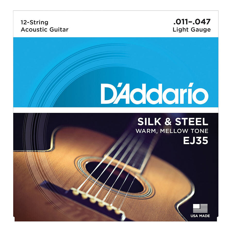 D'Addario Folk EJ35 Silk Steel 12 Strings Set