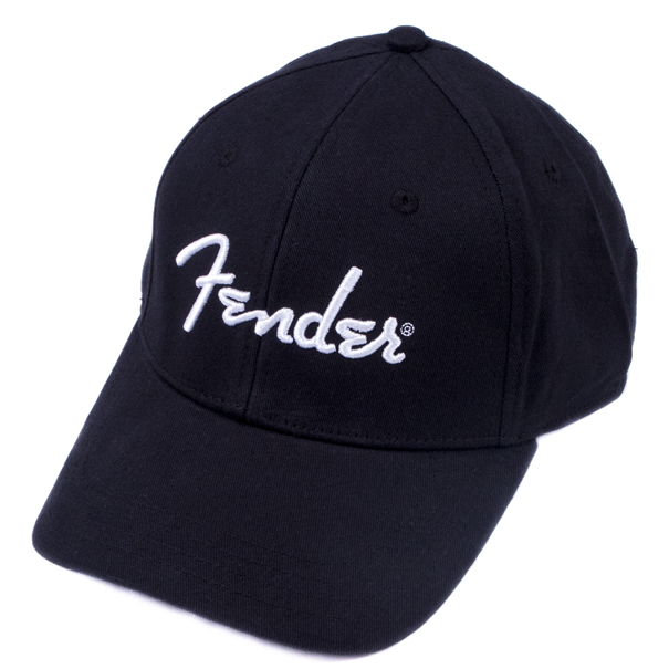 FENDER BLACK LOGO STRETCH CAP (One Size Fits Most)