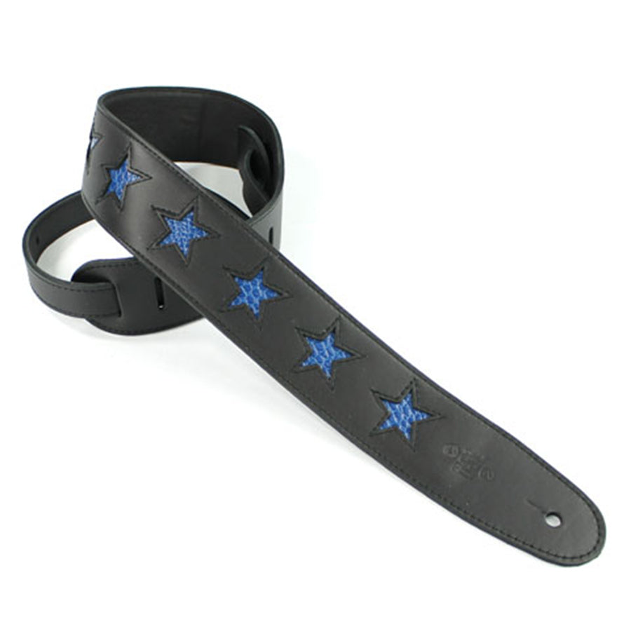 DSL STAR25 Triple Layer Leather Black with Blue Stars
